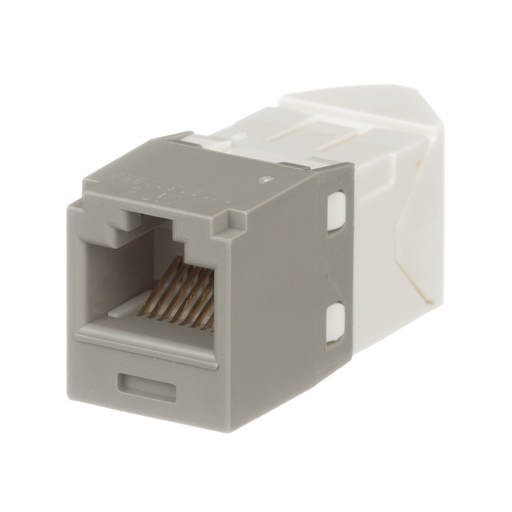 Mini-Com® UTP RJ45 Cat 6 Left/Right TG Jack Module, Int'l Gray