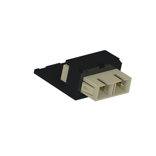 Mini-Com® Electric Ivory SC Duplex, Black Module