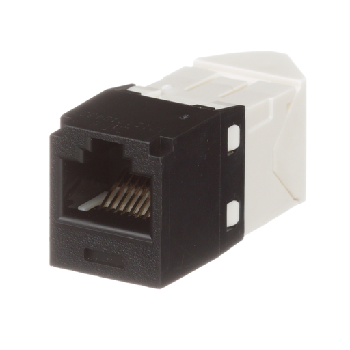 Mini-Com® UTP RJ45 Cat 6 Left/Right TG Jack Module, Black