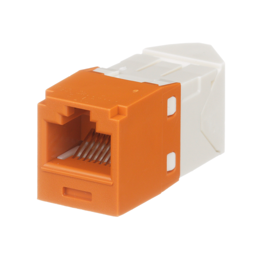 Mini-Com® UTP RJ45 Cat 6 Left/Right TG Jack Module, Orange
