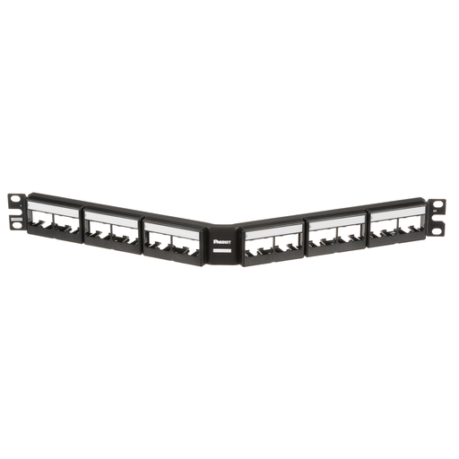 Mini-Com® Angled Patch Panel, 24 port, 1 RU, BL