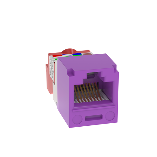 Mini-Com® UTP RJ45 Cat 5e TP-Style Jack Module, Violet