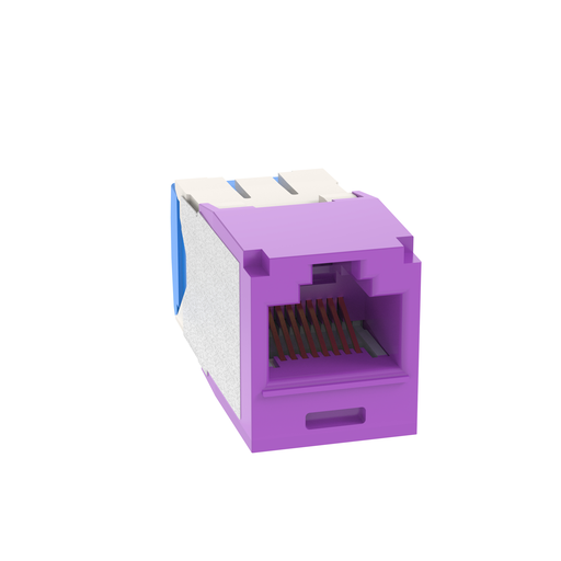 Mini-Com® UTP RJ45 Cat 6A TG Jack Module, Violet