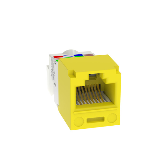 Mini-Com® UTP RJ45 Cat 6 TP-Style Jack Module, Yellow