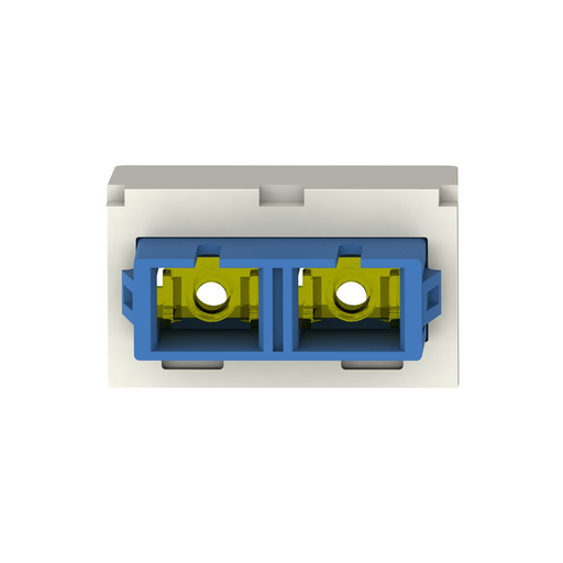Mini-Com® Blue SC Duplex, Singlemode, International White Module
