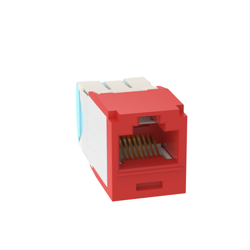 Mini-Com® UTP RJ45 Cat 6A 28/30 AWG TG Jack Module, Red