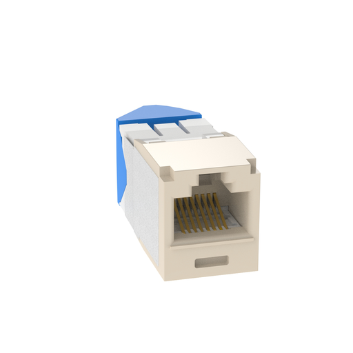 Mini-Com® UTP RJ45 Cat 6A Left/Right TG Jack Module, Electric Ivory