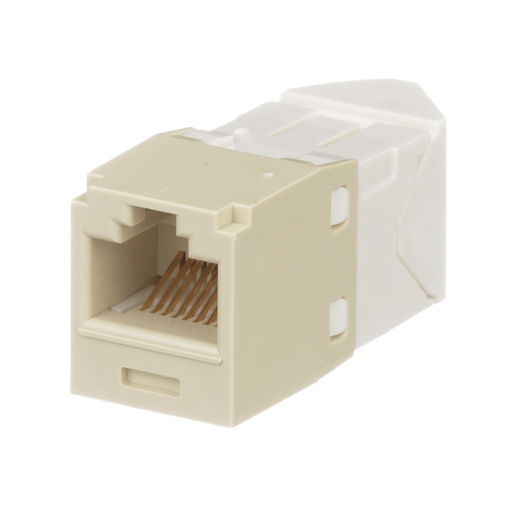 Mini-Com® UTP RJ45 Cat 6 Left/Right TG Jack Module, Electric Ivory
