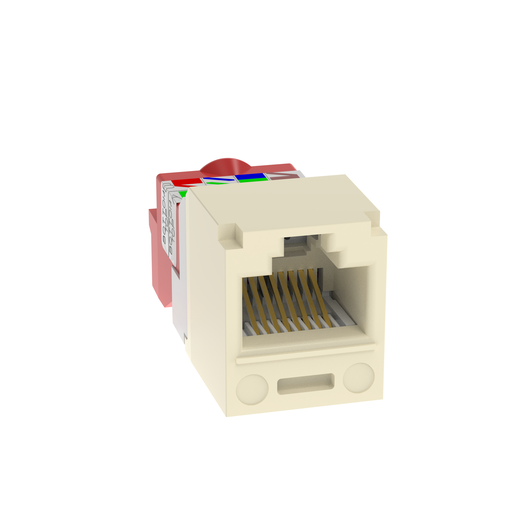 Mini-Com® UTP RJ45 Cat 5e TP-Style Jack Module, Electric Ivory