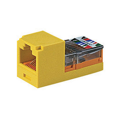 Mini-Com® UTP RJ45 Cat 5e Leadframe Jack Module, Yellow