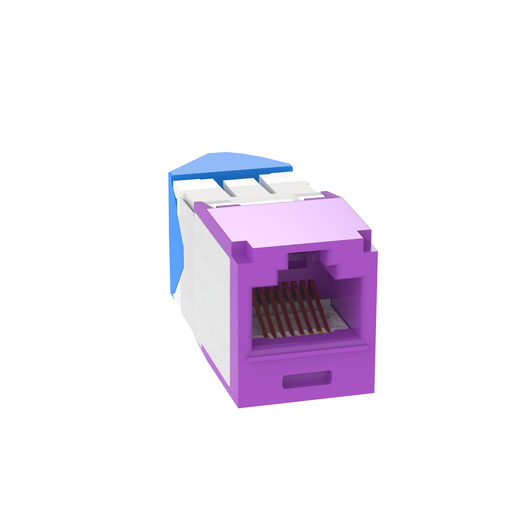 Mini-Com® UTP RJ45 Cat 6A Left/Right TG Jack Module, Violet