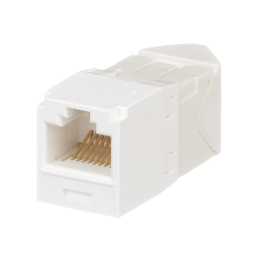 Mini-Com® UTP RJ45 Cat 6 Left/Right TG Jack Module, Arctic White