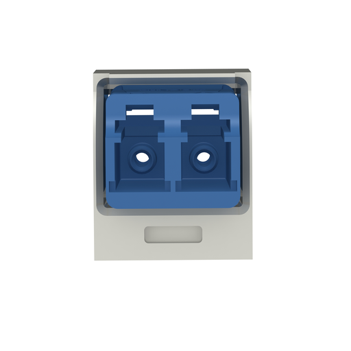 Mini-Com® Blue LC Duplex, Singlemode, International White Module
