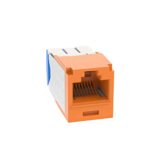 Mini-Com® UTP RJ45 Cat 6A TG Jack Module, Orange