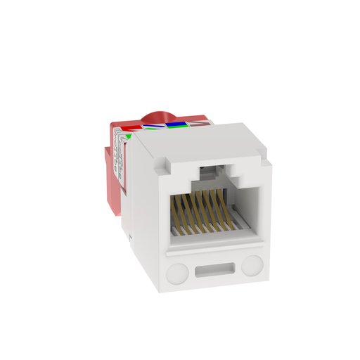 Mini-Com® UTP RJ45 Cat 5e TP-Style Jack Module, White
