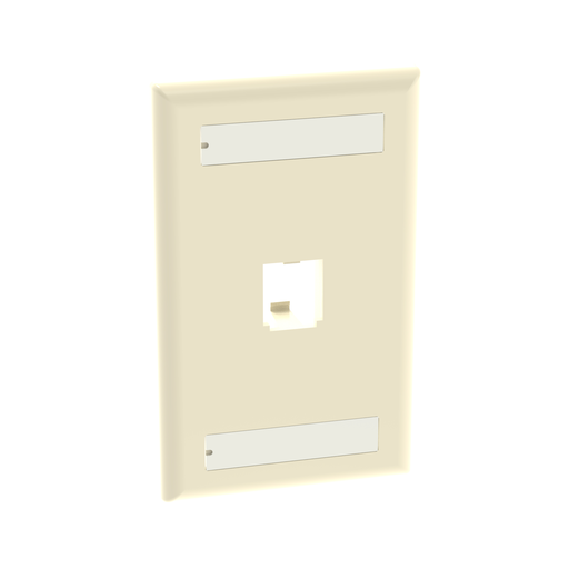 Mini-Com®, Classic, Faceplate, 1 port, Electric Ivory