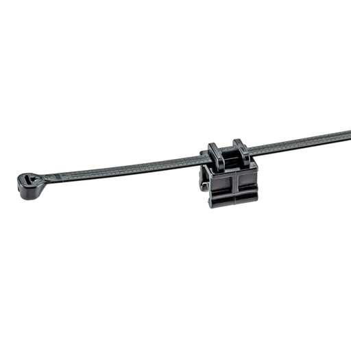 Dome-Top® CMEB24-B2S-D300 EdgeClip/BTie(top), Black, High Heat/UV PA6.6