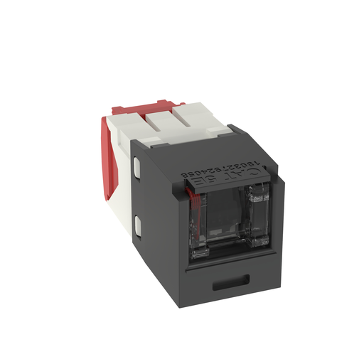 Mini-Com® RJ45 Cat 5e Shuttered TG Jack Module, BL