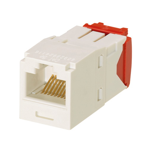 Mini-Com® UTP RJ45 Cat 5e TG Jack Module, Off White, 24 Pack
