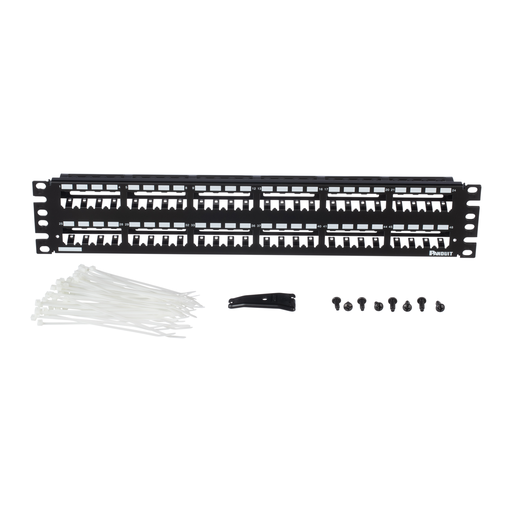 Mini-Com® All Metal Patch Panel, 48 port, 2 RU, BL