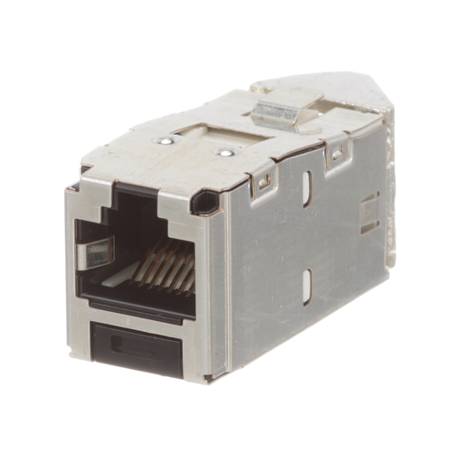 Mini-Com® STP RJ45 Cat 6 Left/Right TG Jack Module, Black