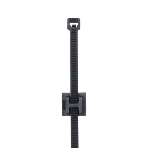 CMEA24-2S-D300 EdgeClip/Tie(top), Black, High Heat/UV PA6.6, .118-.236"