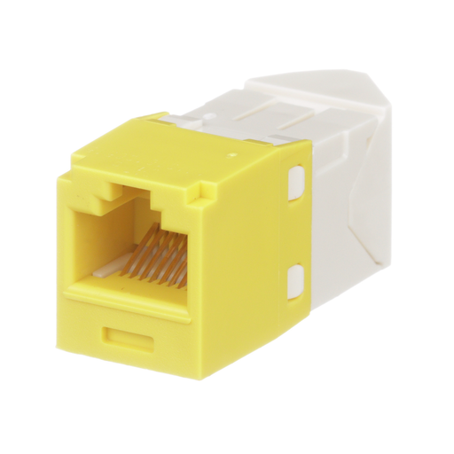 Mini-Com® UTP RJ45 Cat 6 Left/Right TG Jack Module, Yellow