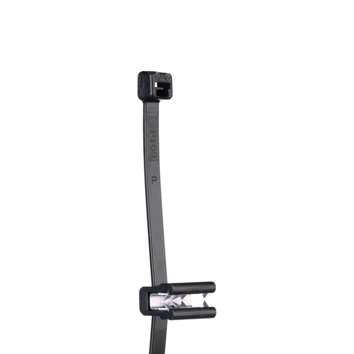 CMEA12-2S-C300 EdgeClip/Tie(top), Black, High Heat/UV PA6.6, .028-.118"