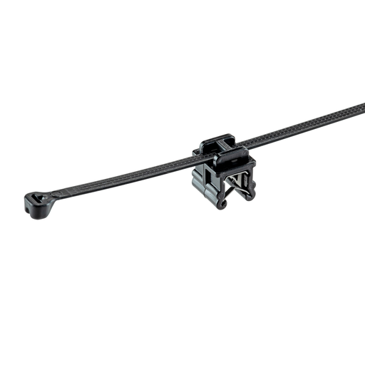Dome-Top® CMEA24-B2S-D300 EdgeClip/BTie(top), Black, High Heat/UV PA6.6