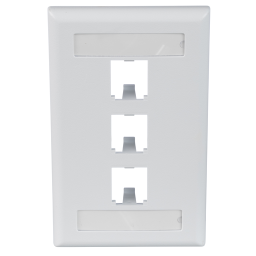 Mini-Com®, Classic, Faceplate, 3 port, White