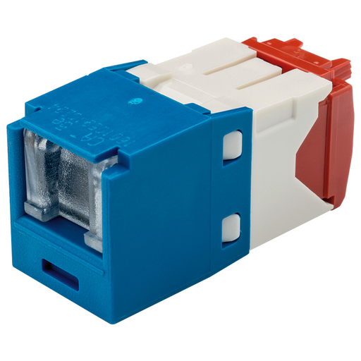 Mini-Com® UTP RJ45 Cat 5e Shuttered TG Jack Module, Blue