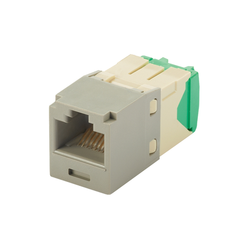 Mini-Com® UTP RJ45 Cat 6 28/30 AWG TG Jack Module, Int'l Gray