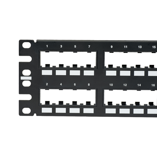 Mini-Com®, Flat,Unshielded, Patch Panel, 48 Port, 2 RU, Black