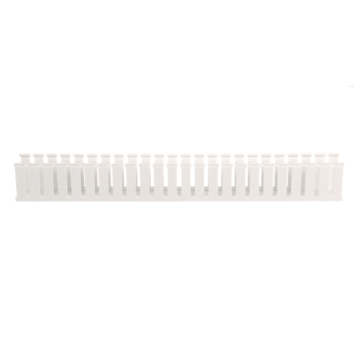 Duct, 3.12"x6'x2.25", Wide Slot Wall, Lead-free PVC, White