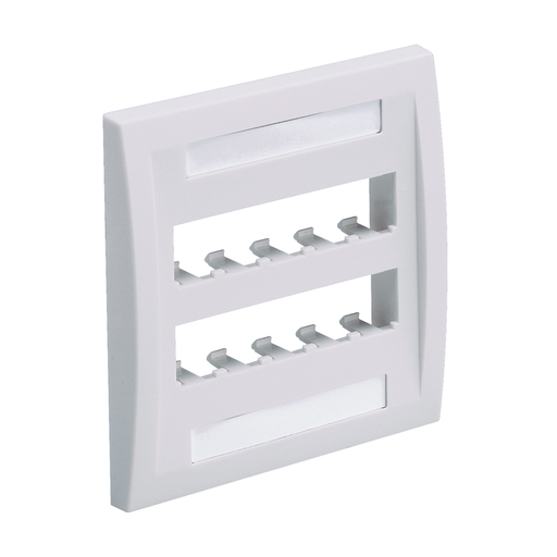 Mini-Com®, Executive, Faceplate, 10 port, Off White