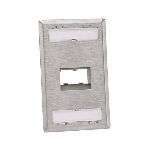 Mini-Com®, Stainless Steel, Recessed, 2 port, Faceplate