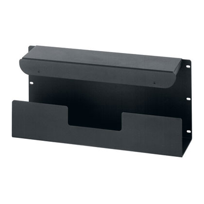 Lower Cable Routing Trough, 4 RU, Black, 4.5 in. Depth
