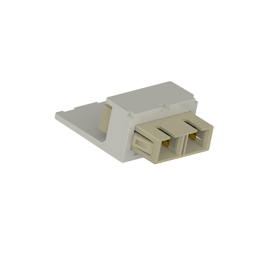 Mini-Com® Electric Ivory SC Duplex, International White Module
