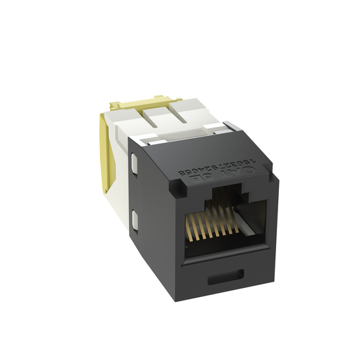 Mini-Com® UTP RJ45 Cat 5e TG Jack Module, Black