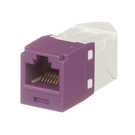 Mini-Com® UTP RJ45 Cat 6 Left/Right TG Jack Module, Violet