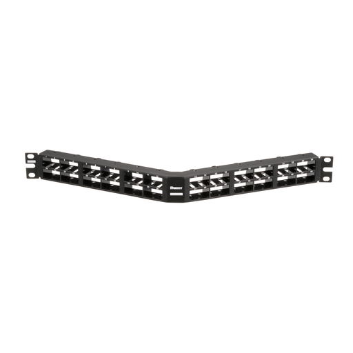 Mini-Com® Angled Patch Panel, 48 port, 1 RU, BL