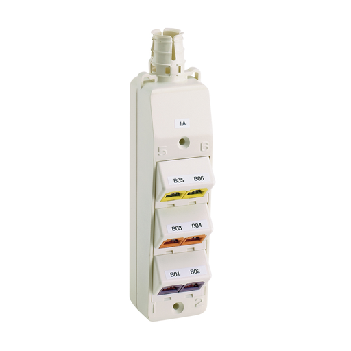 Mini-Com®, Sloped, MuTOA, up to 6 ports, Off White