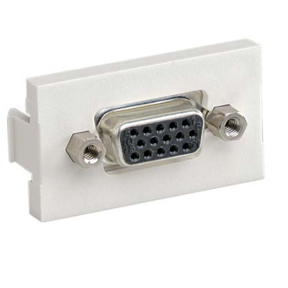 Pan-Net® VGA 1/3 Insert, 15 Pin, Female/Female, International Gray