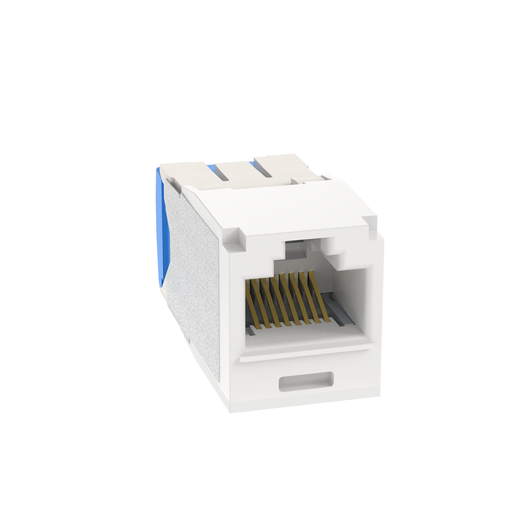 Mini-Com® UTP RJ45 Cat 6A TG Jack Module, Arctic White, 24 Pack