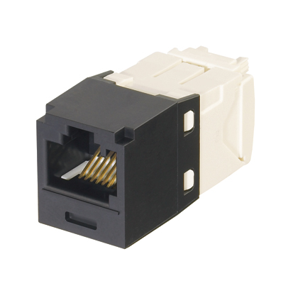 Mini-Com® UTP RJ45 Cat 6 Keyed TG Jack Module, Black