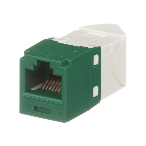 Mini-Com® UTP RJ45 Cat 6 Left/Right TG Jack Module, Green