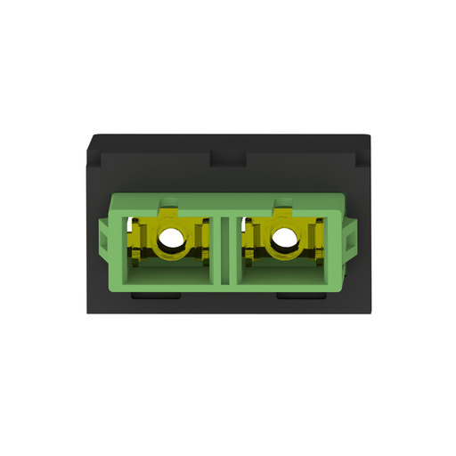 Mini-Com® APC Green SC Duplex, Black Module