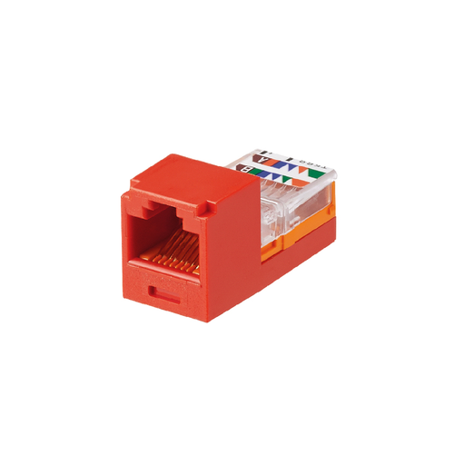Mini-Com® UTP RJ45 Cat 5e Leadframe Jack Module, Red