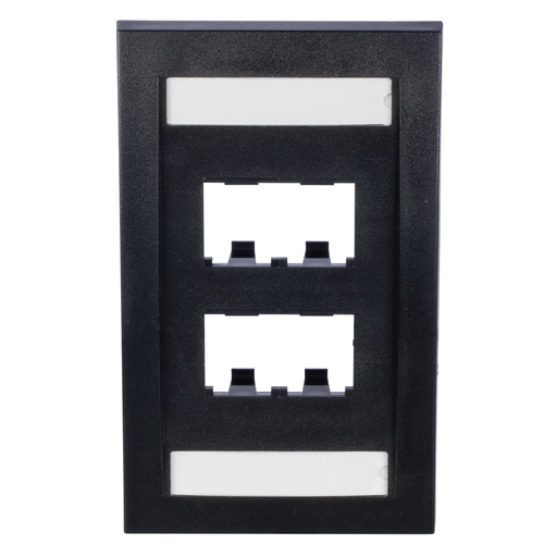 Mini-Com®, Executive, Faceplate, 4 port, Black