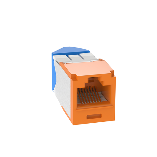 Mini-Com® UTP RJ45 Cat 6A Left/Right TG Jack Module, Orange